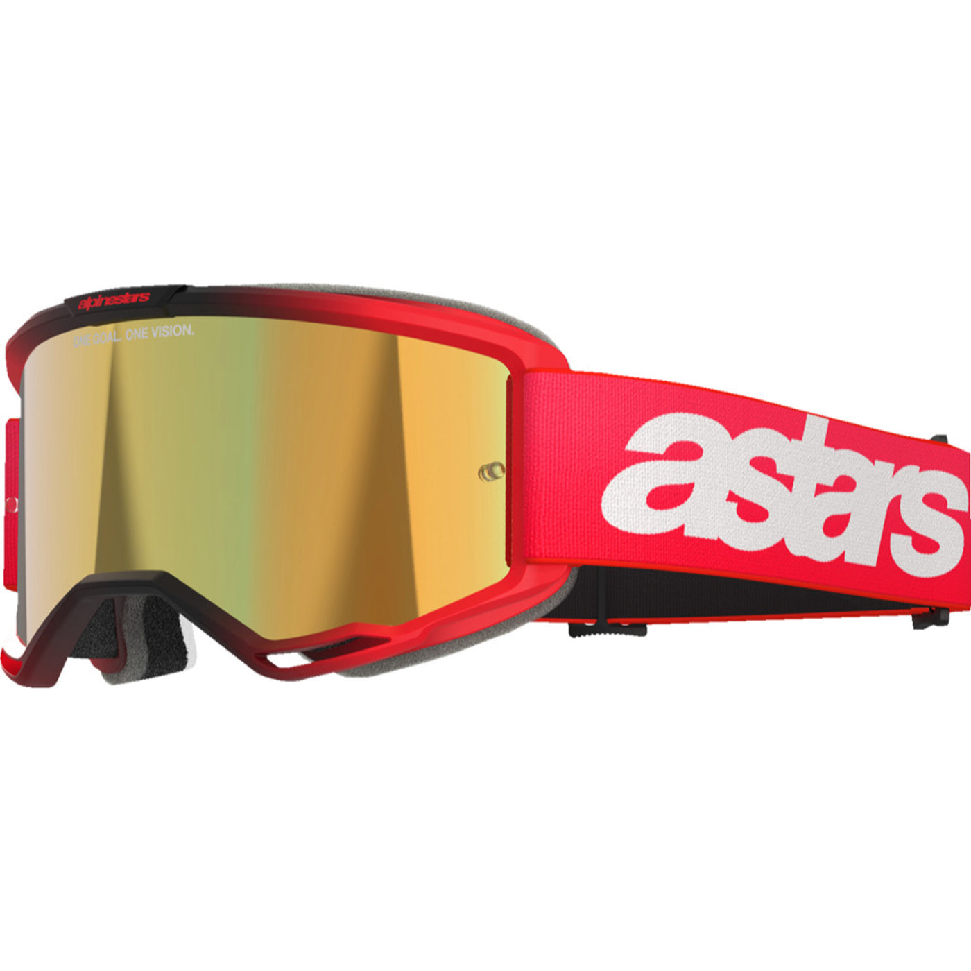 Alpinestars Vision 5 Blaze Goggles - Mirror Red - Gold Mirror - Front Left Side View