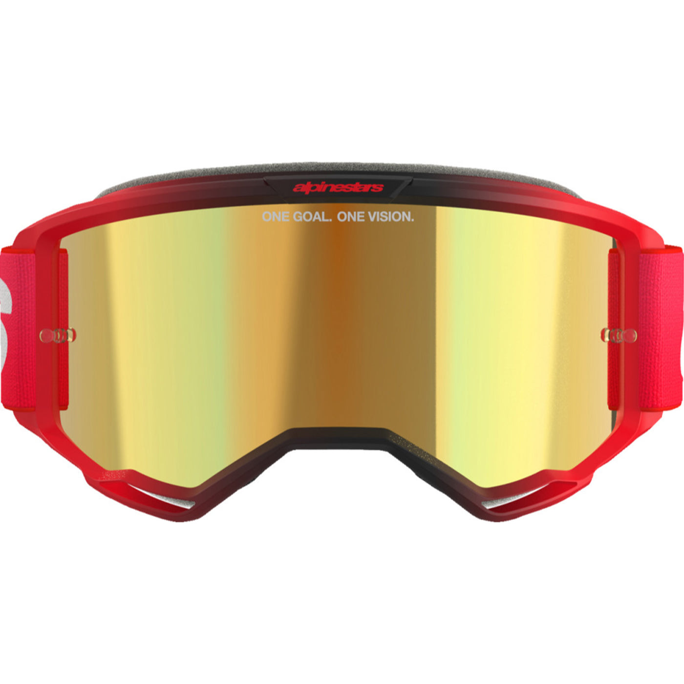 Alpinestars Vision 5 Blaze Goggles - Mirror Red - Gold Mirror - Front View