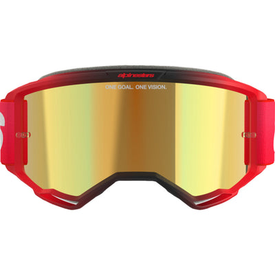 Alpinestars Vision 5 Blaze Goggles - Mirror Red - Gold Mirror - Front View