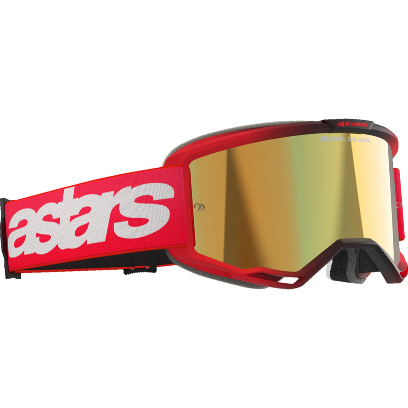 Alpinestars Vision 5 Blaze Goggles - Mirror Red - Gold Mirror - Front Right Side View