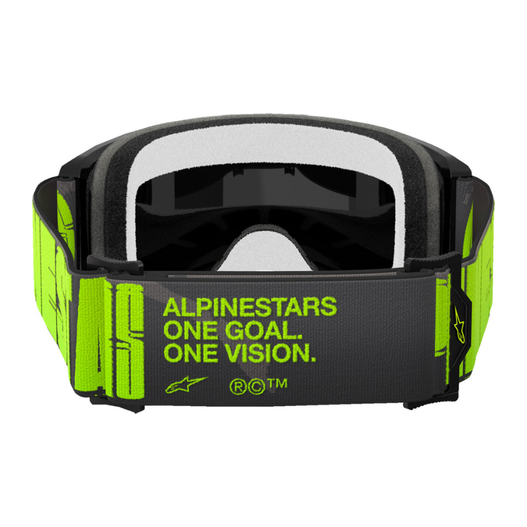Alpinestars Vision 5 Hollow Goggles - Mirror Charcoal/Yellow Fluo - Silver Mirror - Rear View