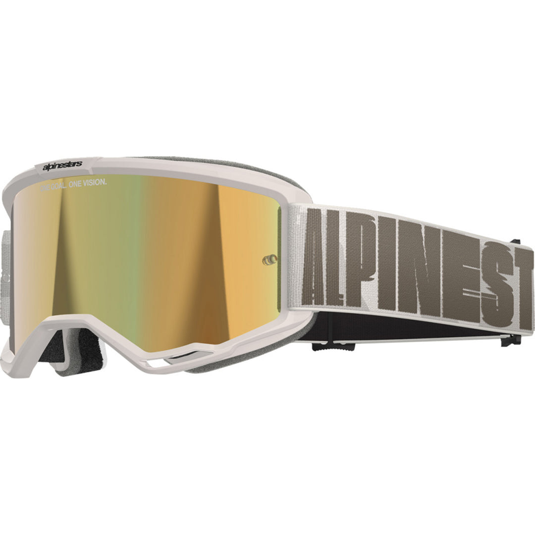 Alpinestars Vision 5 Hollow Goggles - Mirror Wind - Gold Mirror - Front Left Side View