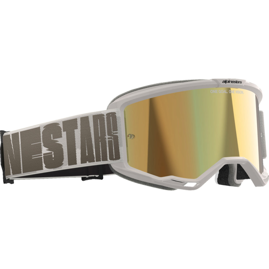 Alpinestars Vision 5 Hollow Goggles - Mirror Wind - Gold Mirror - Front Right Side View