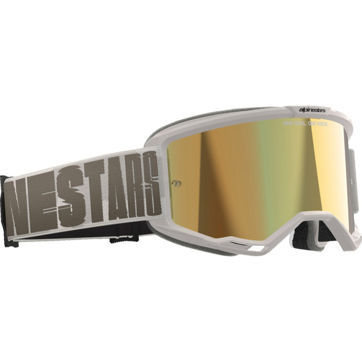 Alpinestars Vision 5 Hollow Goggles - Mirror Wind - Gold Mirror - Front Right Side View