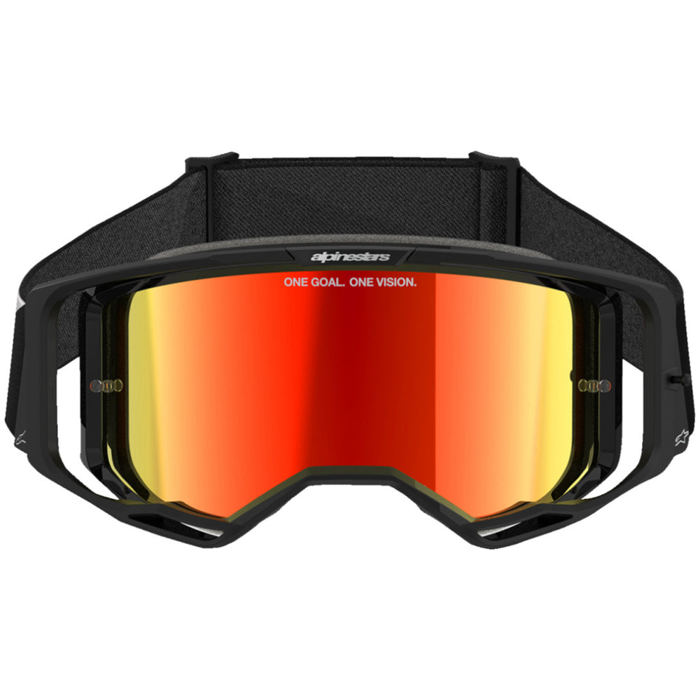 Alpinestars Vision 8 Corp Goggles - Mirror Black - Red Mirror - Front View