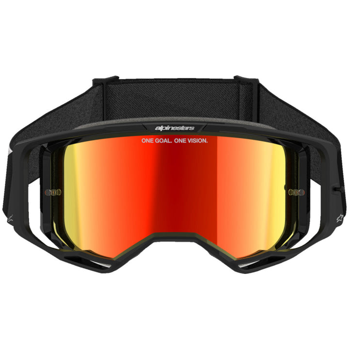 Alpinestars Vision 8 Corp Goggles - Mirror Black - Red Mirror - Front View