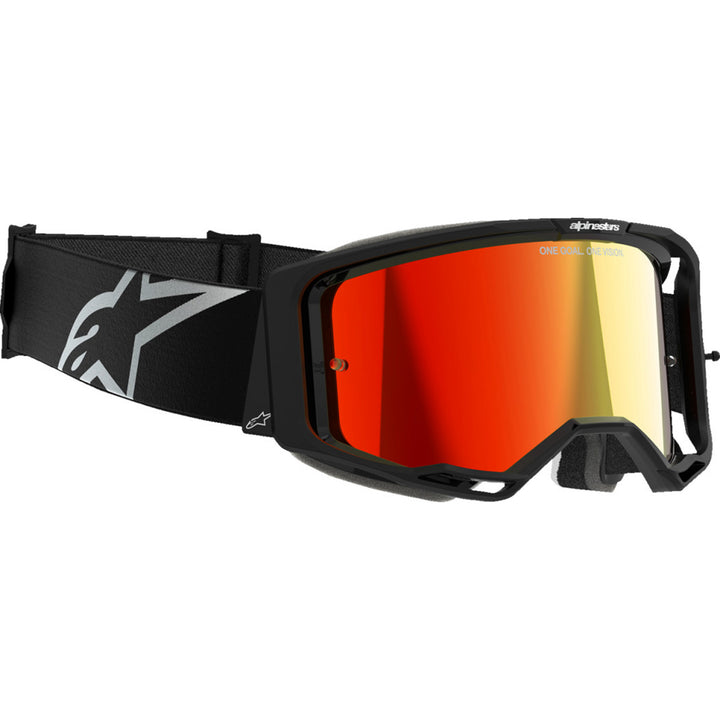 Alpinestars Vision 8 Corp Goggles - Mirror Black - Red Mirror - Front Right Side View