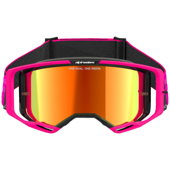 Alpinestars Vision 8 Corp Goggles - Mirror Pink - Red Mirror - Front View