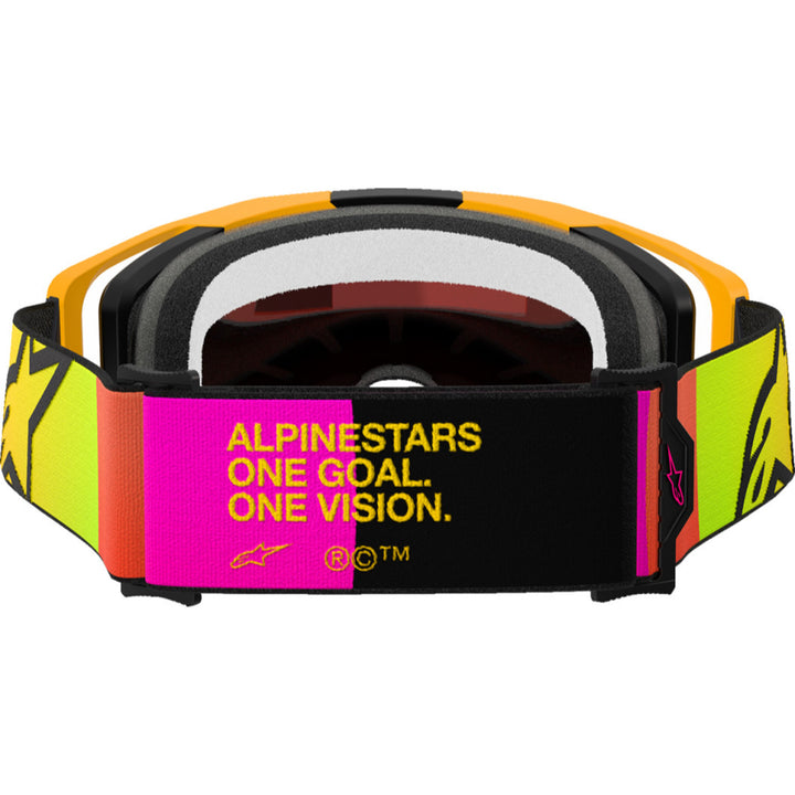Alpinestars Vision 8 Corp Goggles - Mirror Yellow/Pink - Red Mirror - Rear View