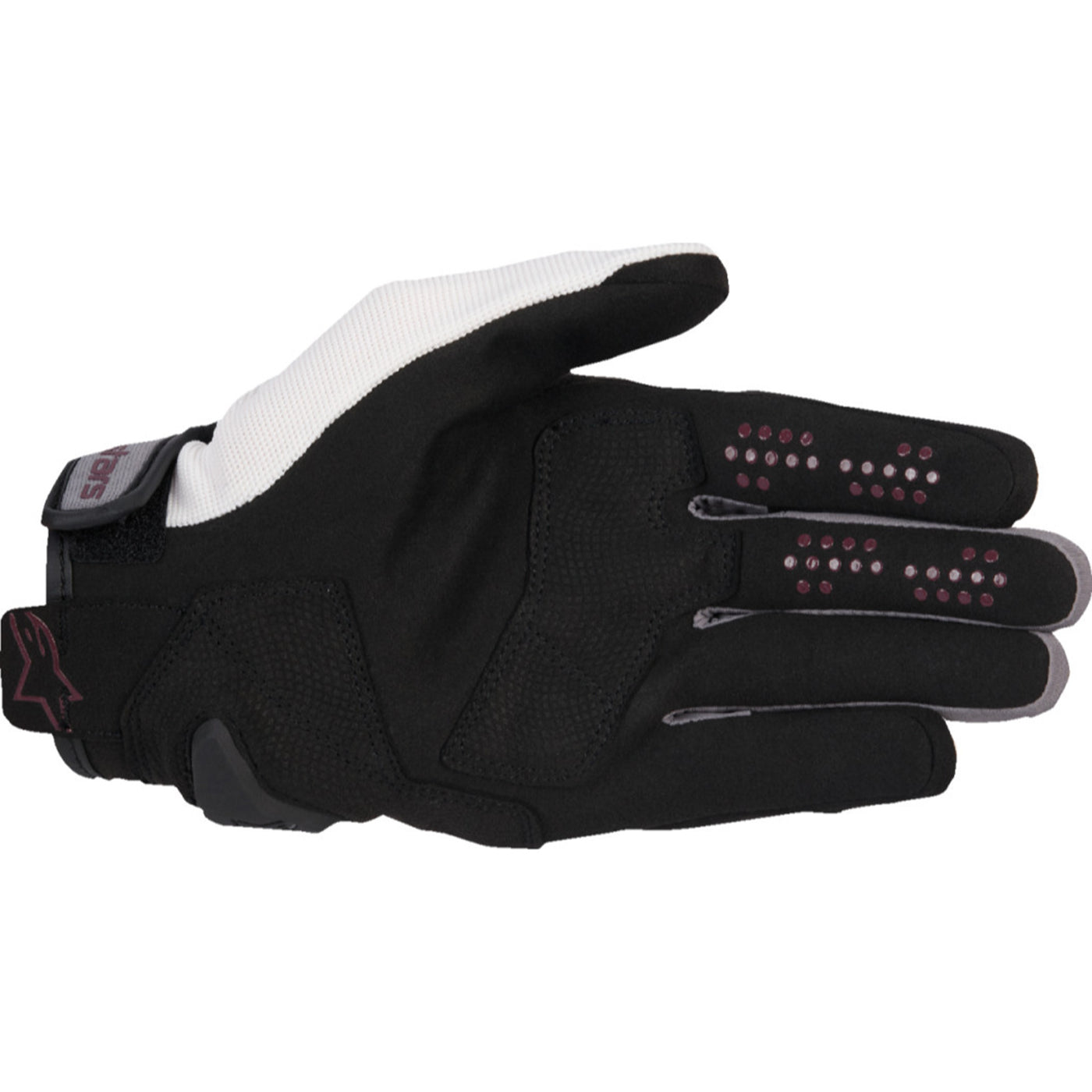 Alpinestars Women's Chrome Gloves Off-White/Burgundy - Palm View