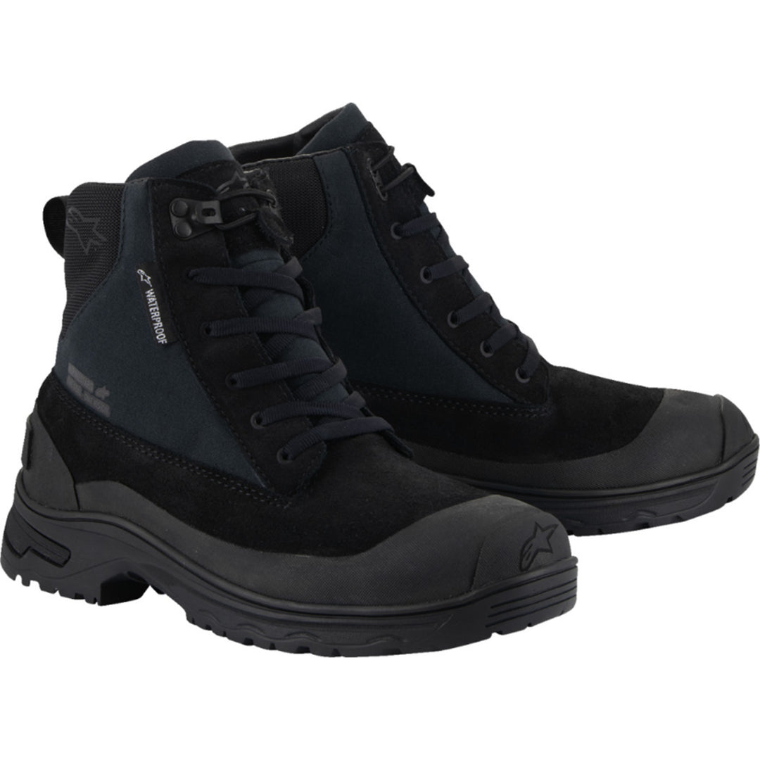 Alpinestars Women's Judy Waterproof Boots Black - Front Side View of Pair
