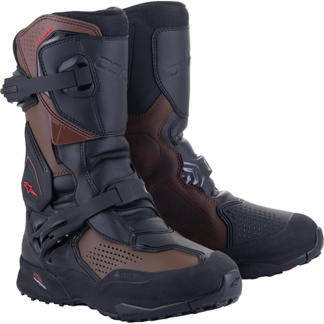 Alpinestars XT-8 Gore-Tex Boots Black/Brown - Front Side View of Pair