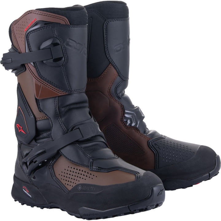 Alpinestars XT-8 Gore-Tex Boots Black/Brown - Front Side View of Pair