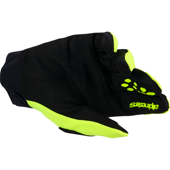 Alpinestars Youth Full Bore V2 Gloves Fluo Yellow/Black - Palm View