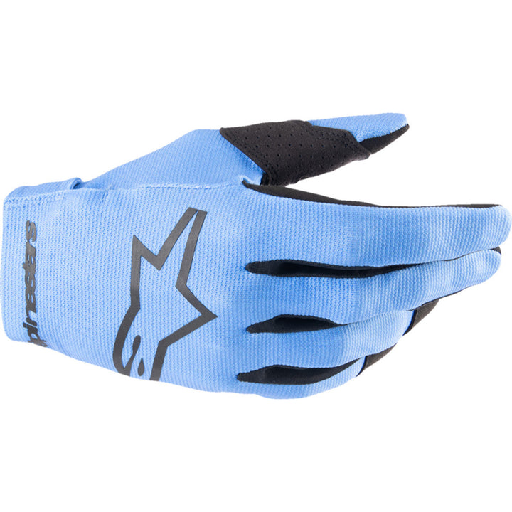 Alpinestars Youth Radar MX Gloves Light Blue/Black - Back of Hand View