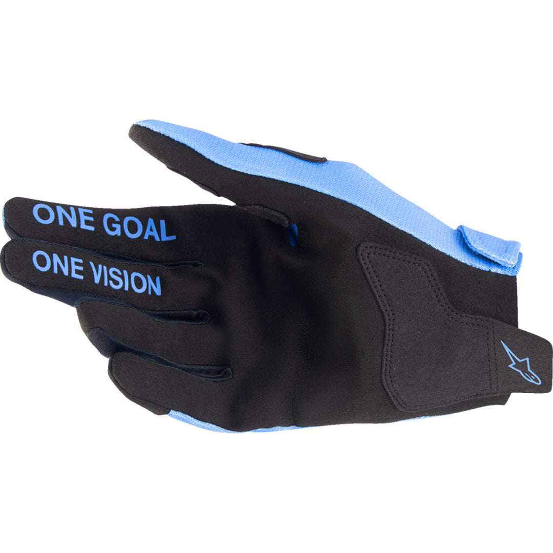 Alpinestars Youth Radar MX Gloves Light Blue/Black - Palm View