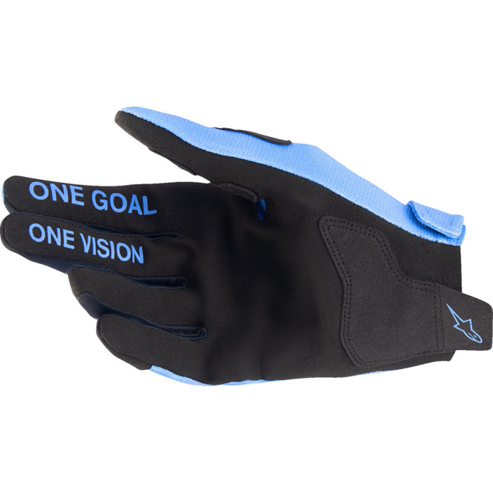 Alpinestars Youth Radar MX Gloves Light Blue/Black - Palm View