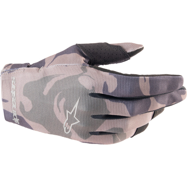Alpinestars Youth Radar MX Gloves Camo - Back of Hand View