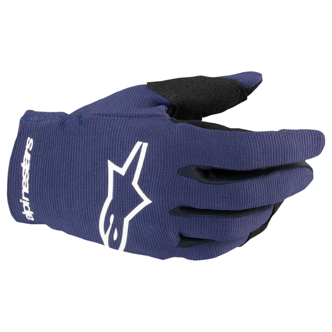 Alpinestars Youth Radar MX Gloves Night Navy/White - Back of Hand View