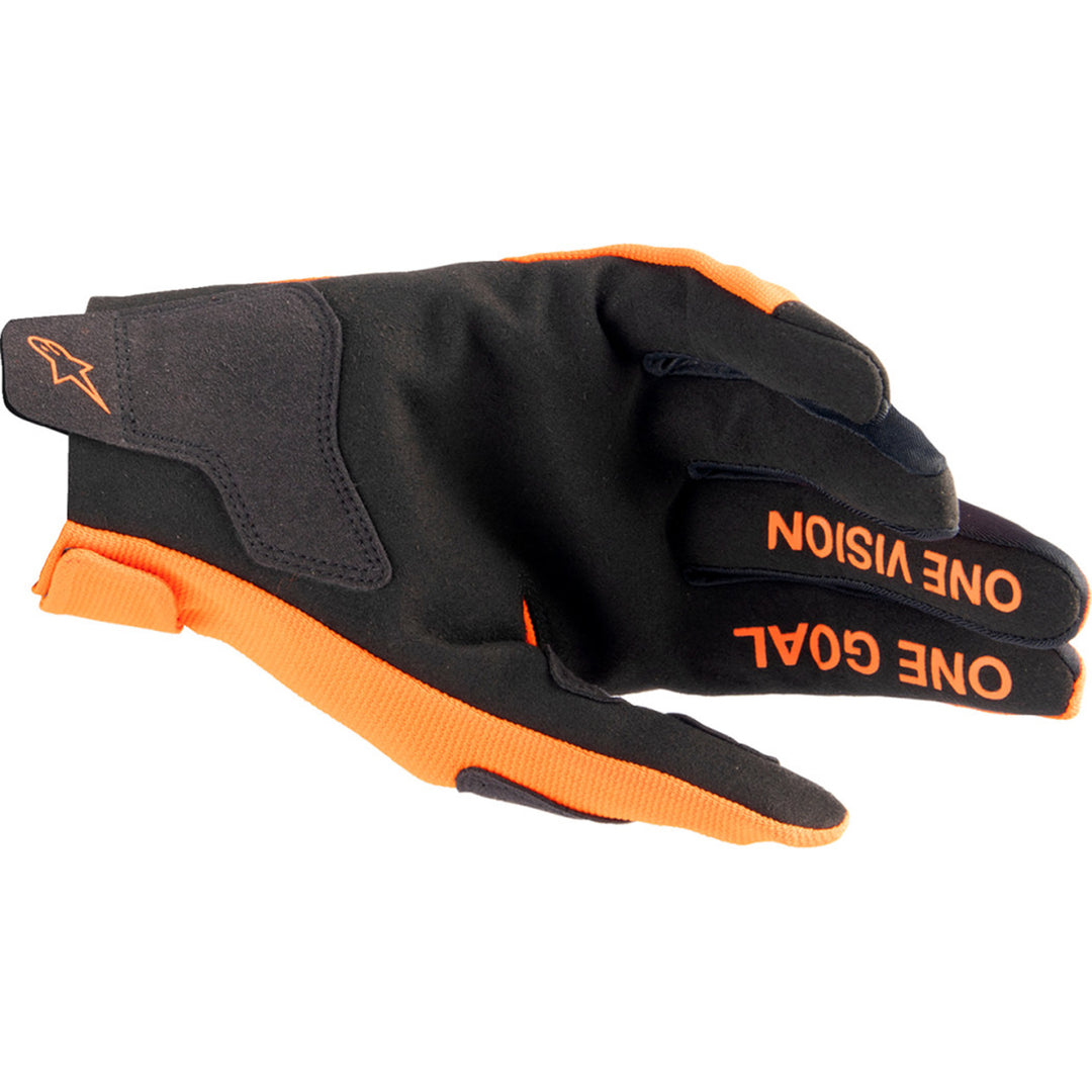 Alpinestars Youth Radar MX Gloves Hot Orange/Black - Palm View