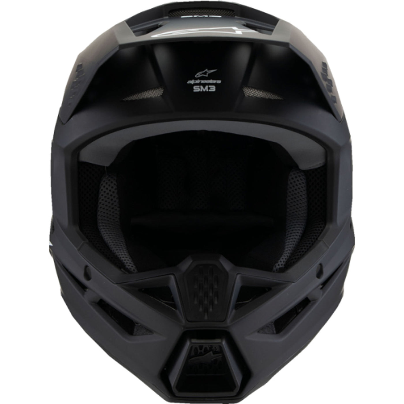 Alpinestars Youth SM3 Solid Helmet Matte Black - Front View