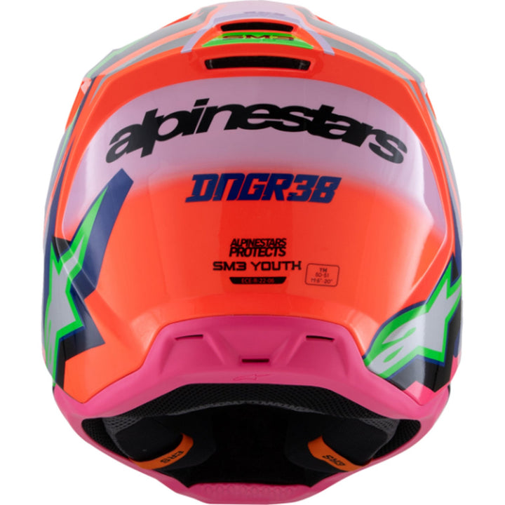 Alpinestars Youth Supertech M3 Deegan Helmet - Rear View