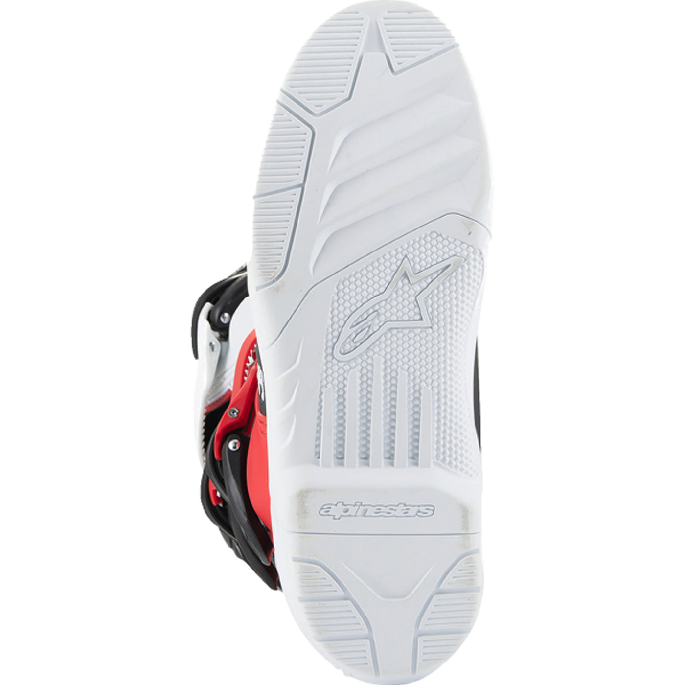 Alpinestars Youth Tech 3S MX Boots White/Black/Red - Sole View