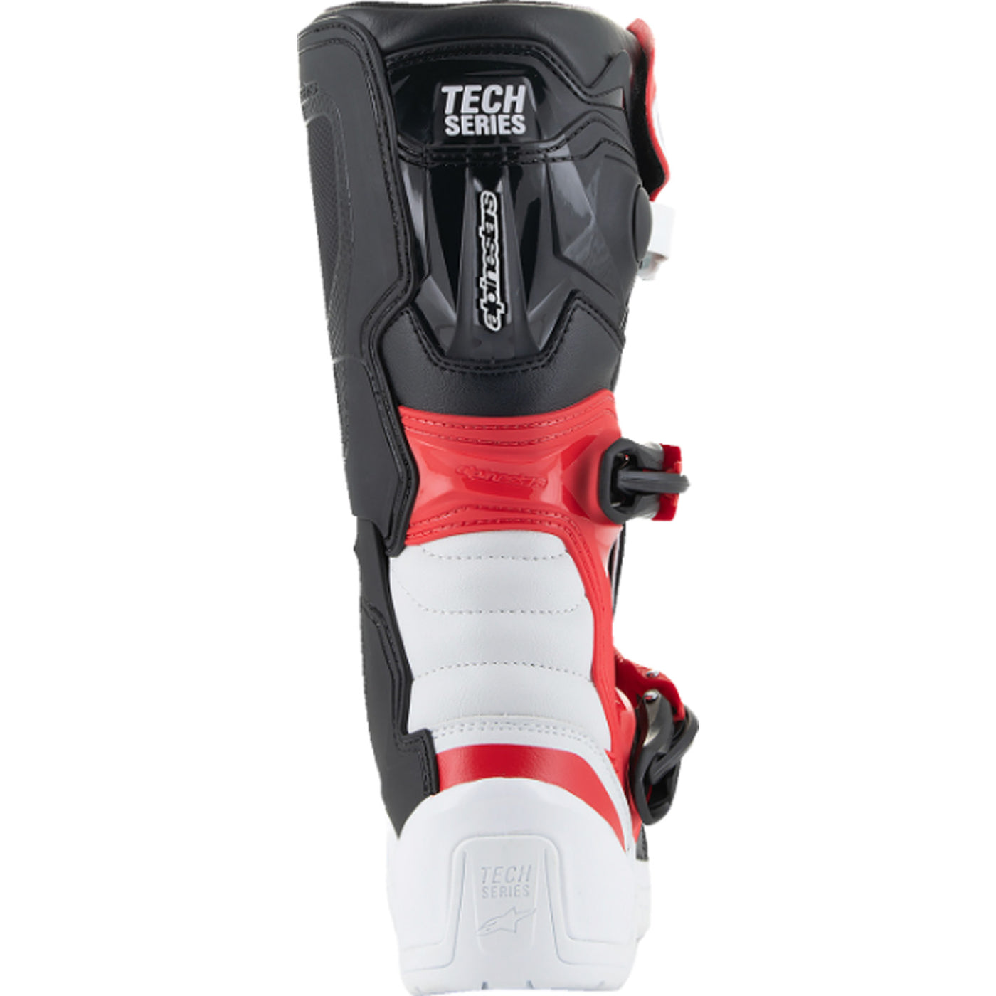 Alpinestars Youth Tech 3S MX Boots White/Black/Red - Rear View