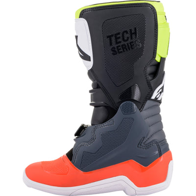 Alpinestars Youth Tech 7S Boots Black/Gray/Red/White/Yellow - Inner Side View