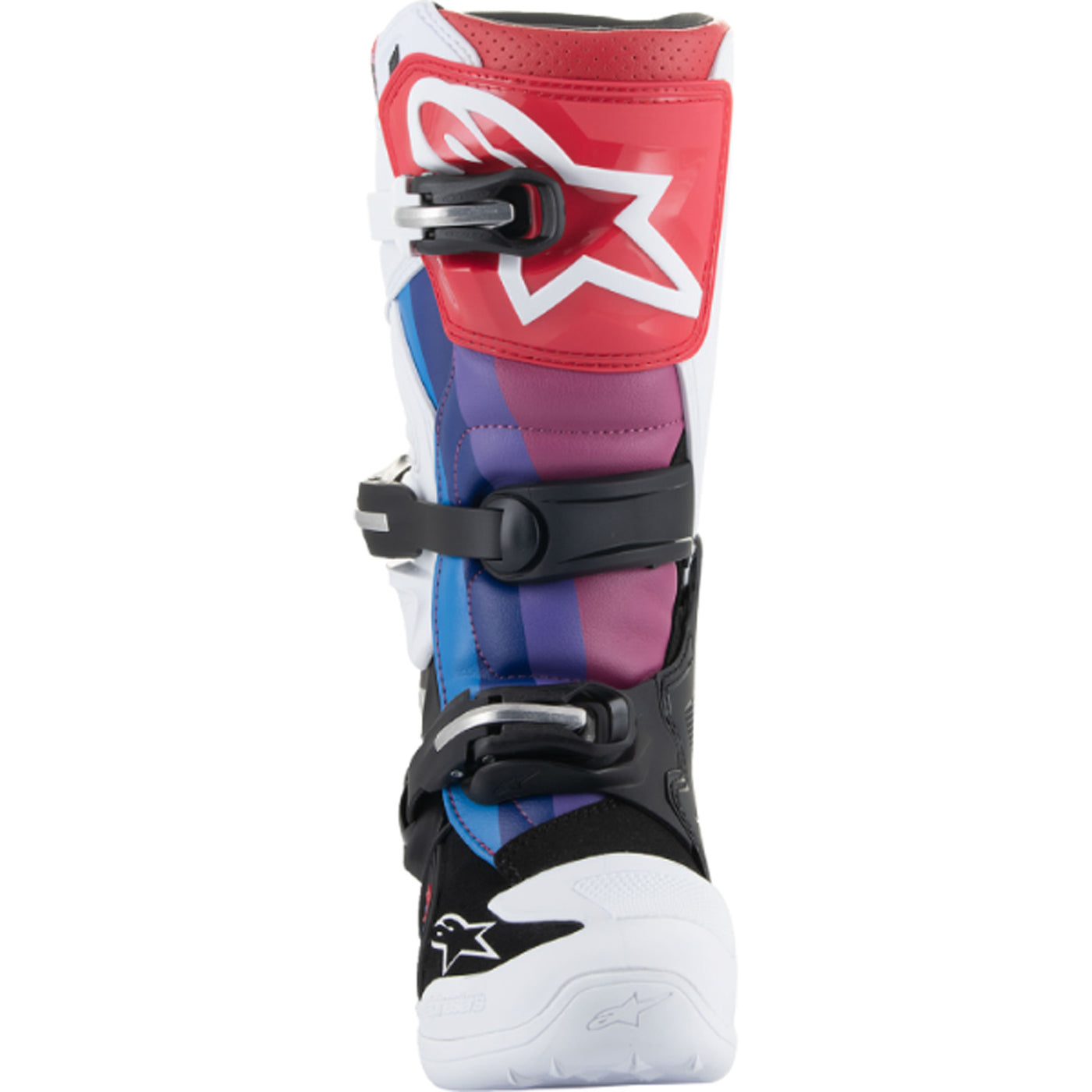 Alpinestars Youth Tech 7S Boots White/Black/Rainbow - Front View