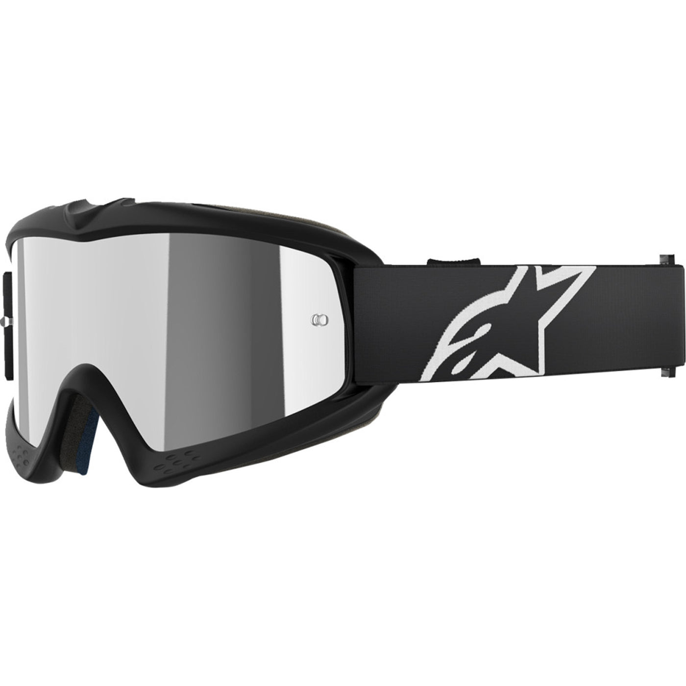 Alpinestars Youth Vision Corp Goggles - Mirror Black - Silver Mirror - Front Left Side View