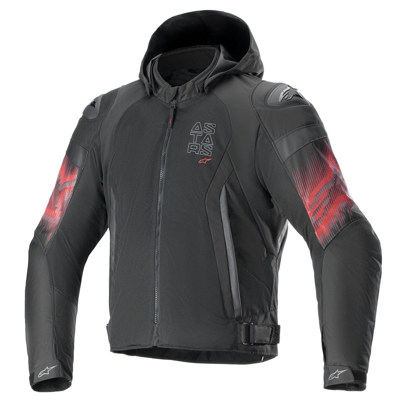 Alpinestars Zaca Air Venom WP Jacket Black/Bright Red - Front View