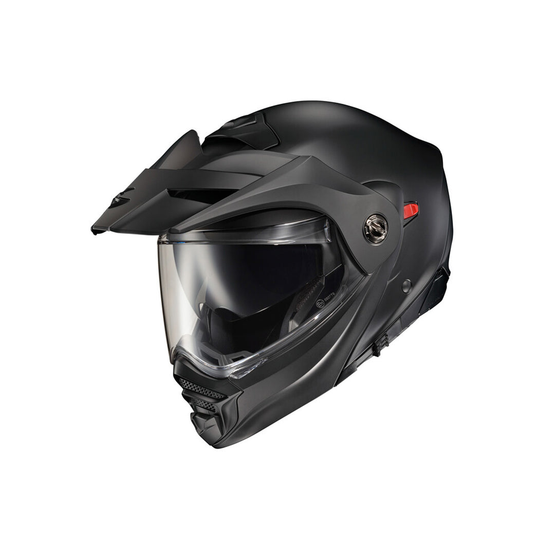 SCORPION EXO EXO-AT960 Solid Modular Helmet Matte Black - Front Side View