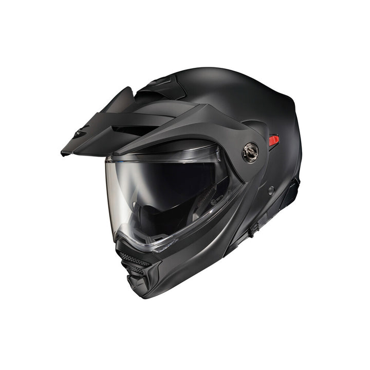 SCORPION EXO EXO-AT960 Solid Modular Helmet Matte Black - Front Side View