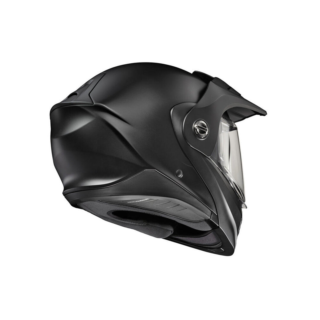 SCORPION EXO EXO-AT960 Solid Modular Helmet Matte Black - Rear Side View