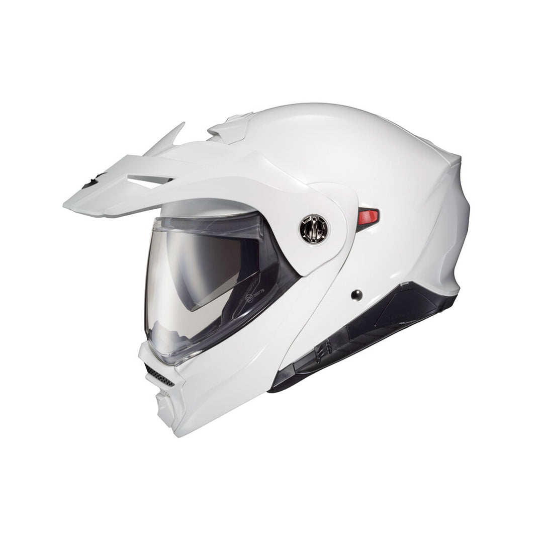SCORPION EXO EXO-AT960 Solid Modular Helmet Gloss White - Side View