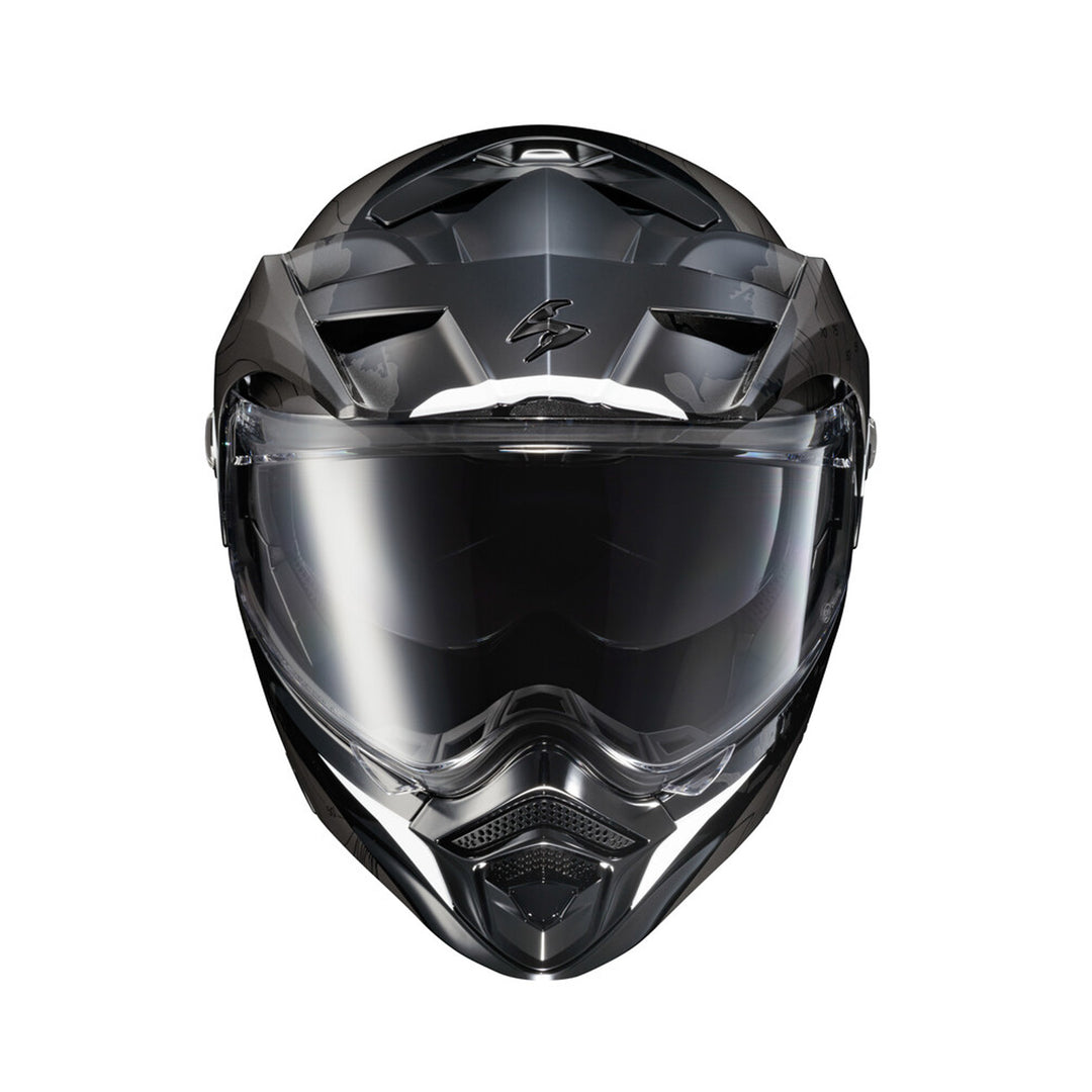 SCORPION EXO EXO-AT960 Topographic Modular Helmet Black/White - Front View