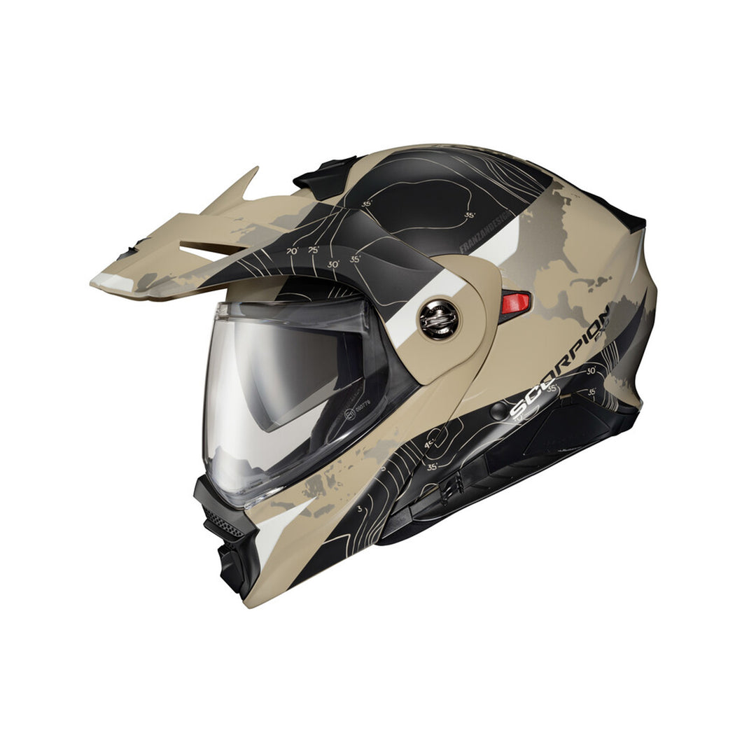 SCORPION EXO EXO-AT960 Topographic Modular Helmet Sand/Black - Side View