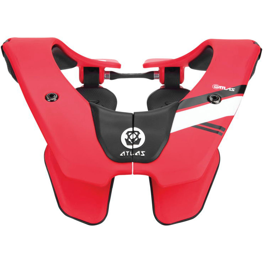 Atlas Air Lite MX Neck Brace Red - Front View