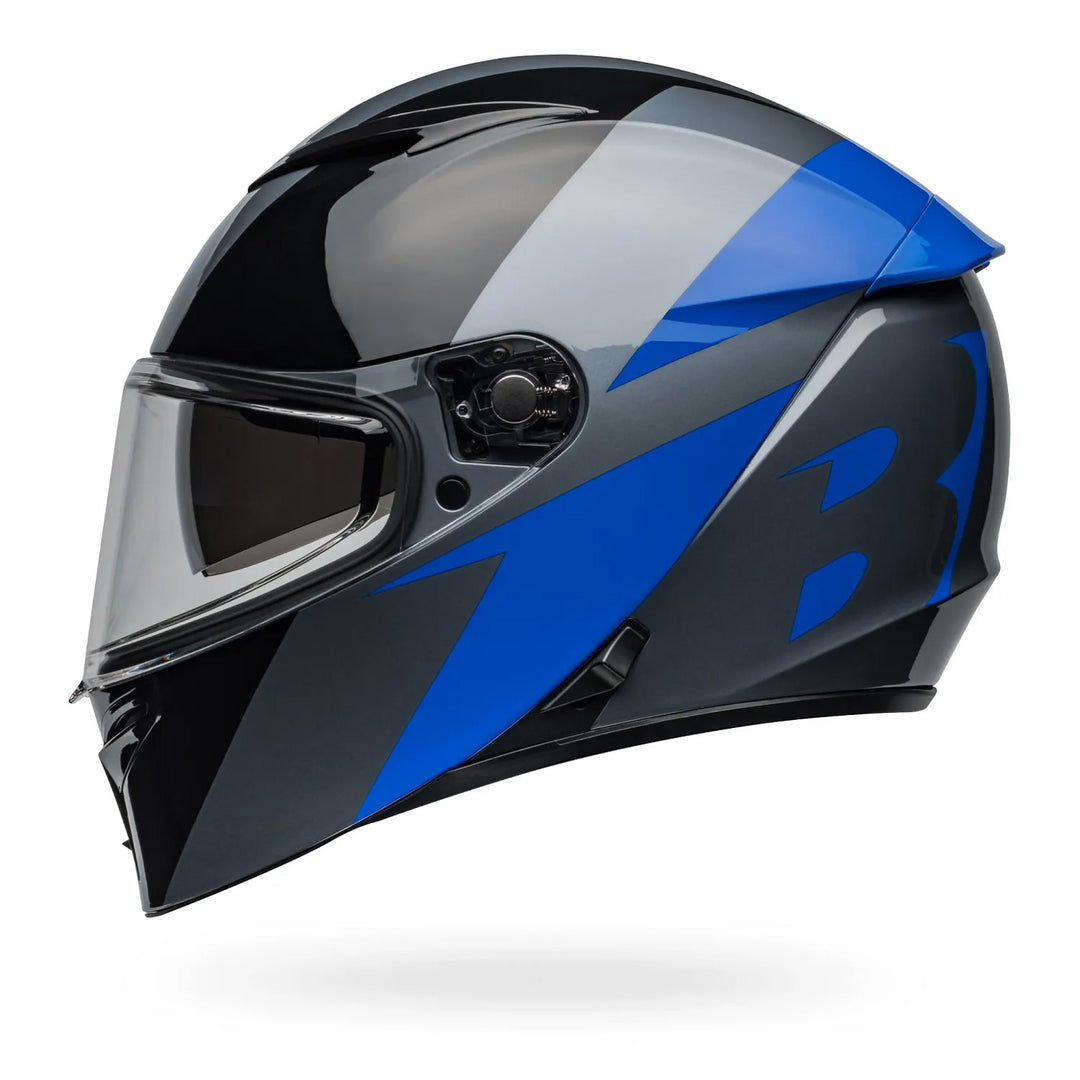 Bell Lithium Shear Helmet Gloss Gray/Blue - Left Side View