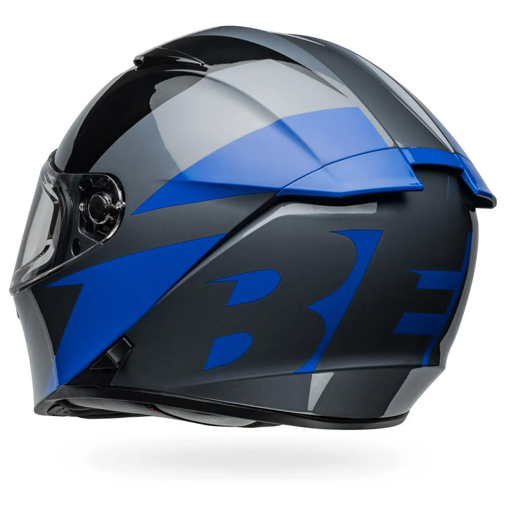 Bell Lithium Shear Helmet Gloss Gray/Blue - Rear Left Side View