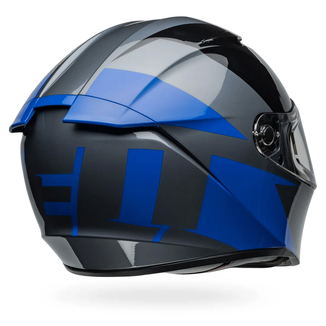 Bell Lithium Shear Helmet Gloss Gray/Blue - Rear Right Side View