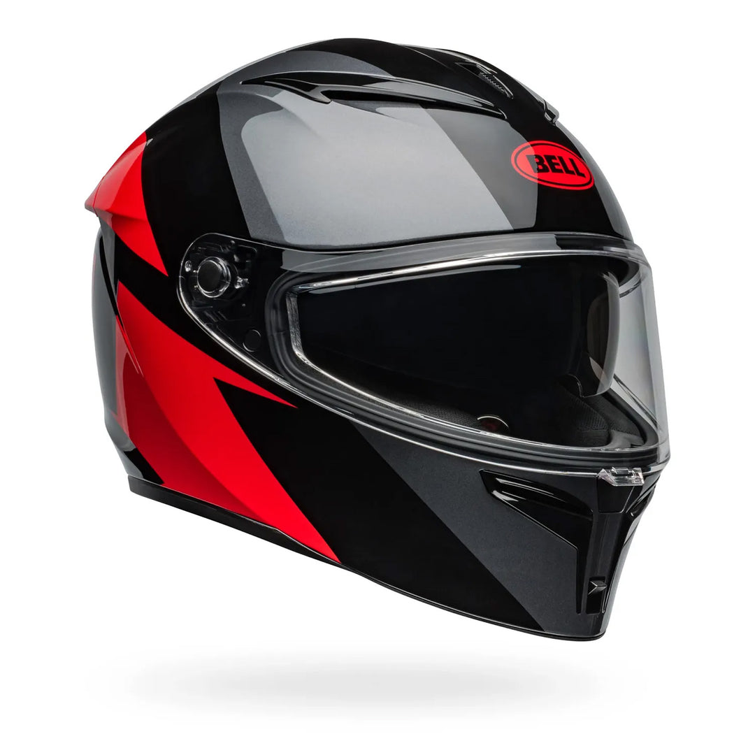 Bell Lithium Shear Helmet Gloss Metallic Gray/Red - Front Right Side View