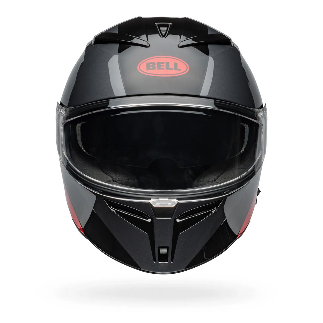 Bell Lithium Shear Helmet Gloss Metallic Gray/Red - Front View