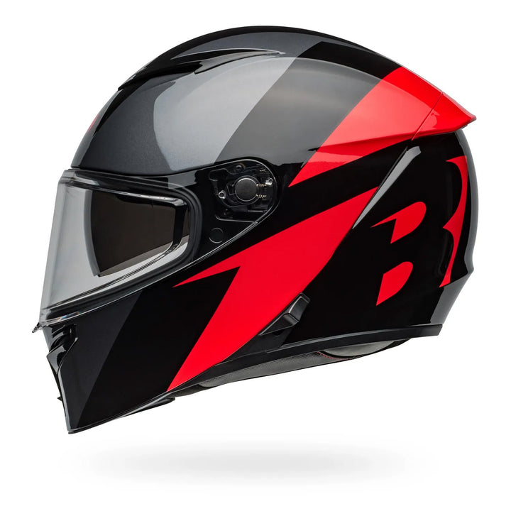 Bell Lithium Shear Helmet Gloss Metallic Gray/Red - Left Side View