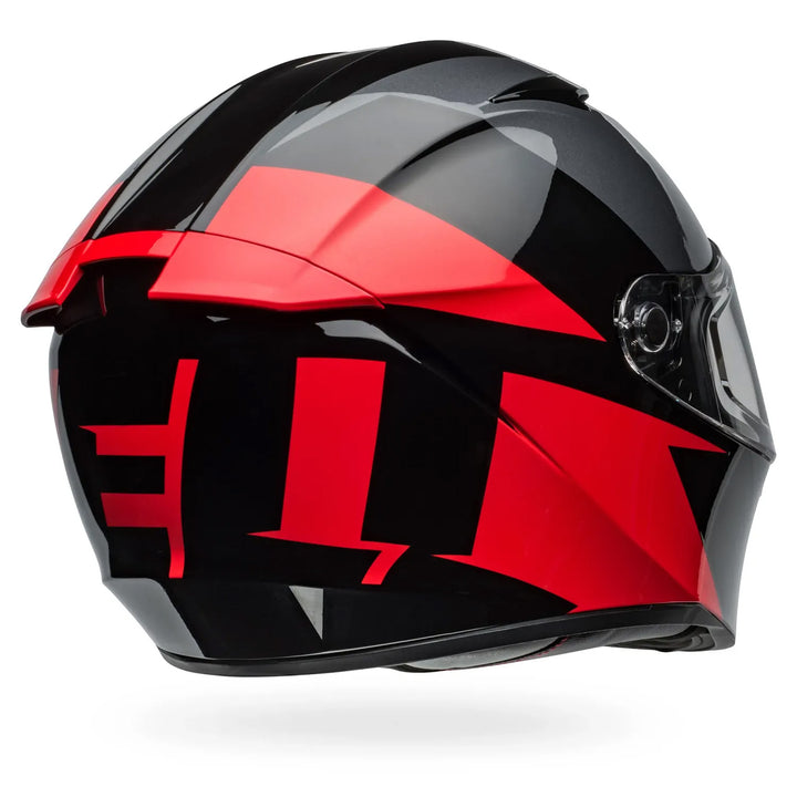 Bell Lithium Shear Helmet Gloss Metallic Gray/Red - Rear Right Side View