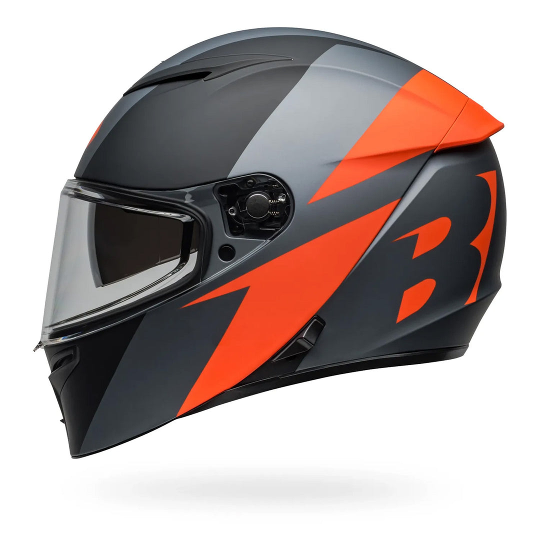 Bell Lithium Shear Helmet Matte Gray/Orange - Left Side View