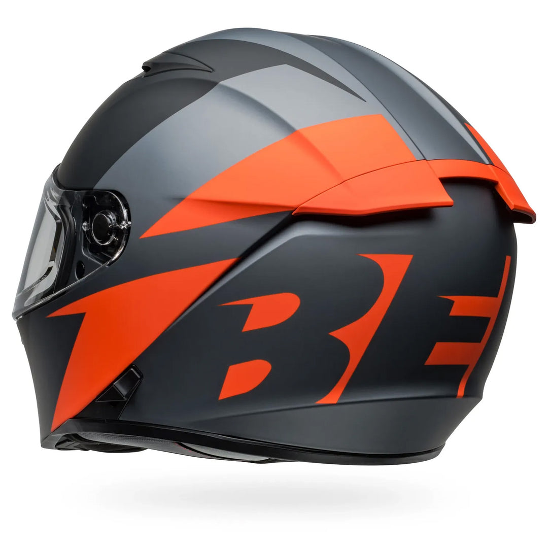 Bell Lithium Shear Helmet Matte Gray/Orange - Rear Left Side View