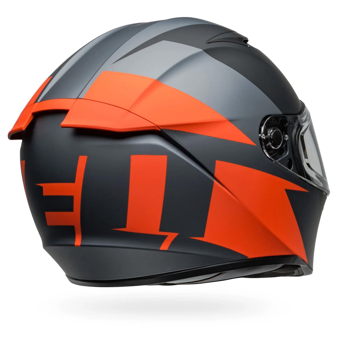 Bell Lithium Shear Helmet Matte Gray/Orange - Rear Right Side View