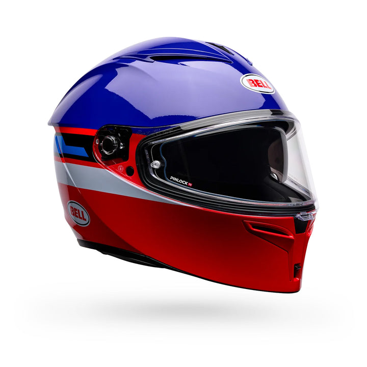 Bell Lithium Motion Helmet Blue/Red - Front Right Side View